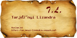 Tarjányi Lizandra névjegykártya
